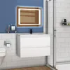 Waschtisch mit Unterschrank 80cm Alast Badmöbel Set Weiß Produktbild-Vorschau 4