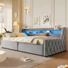 Merax Tagesbett 90x200 cm, Daybett Polsterbett mit Produktbild-Vorschau 3
