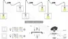 Diagrams showing how to install a multi-headed pendant light fixture. Náhľad obrázku produktu