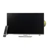 A television with a remote control and a DVD is shown against a white background. Produktbild-Vorschau
