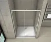 A modern bathroom shower enclosure with sliding glass doors. Produktbild-Vorschau