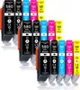 A collection of printer ink cartridges arranged in rows. Produktbild-Vorschau
