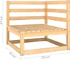 vidaXL Divano angolare da giardino con cuscini in legno Anteprima dell’immagine prodotto 17