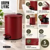 Urban Living Treteimer Toulon - dunkelrot - 5L - Metall Produktbild-Vorschau 7