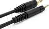 A close-up shot of two 3.5mm audio jack connectors on a braided cable. Produktbild-Vorschau