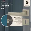 A marketing image showcasing a door handle set with descriptive text and branding. Produktbild-Vorschau