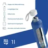 Szklana butelka Wessper z silikonowym pokrowcem – 1 l – z Podgląd zdjęcia produktu 2