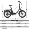 20-palcové LCD elektrobicykel, 48V 15Ah, skladacie modely s Náhľad obrázku produktu 5