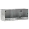 TV-Schrank mit Glastüren Betongrau 102x37x42 cm Produktbild-Vorschau 1