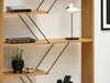 Úzká designová police MATTEO - dub / černá Náhled obrázku produktu 2