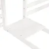 A close-up view of a white wooden bunk bed frame, showing the platform and support beams. Anteprima dell’immagine prodotto