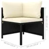 Divano angolare modulare con cuscini in poly rattan nero Anteprima dell’immagine prodotto 4