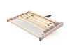 A wooden bed frame with slats, shown from a diagonal angle on a white background. Náhľad obrázku produktu
