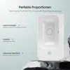 A top-down view of a white ceramic sink with descriptive text highlighting its features. Anteprima dell’immagine prodotto