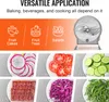 A collage of images showcasing a manual slicer and various foods that can be prepared with it. Náhľad obrázku produktu