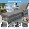 Merax 2er Outdoor-Liegen aus Rattan, Gartenmöbel mit 4-fach Produktbild-Vorschau 5