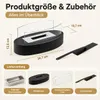 ZMH Bioetanolowy kominek stołowy, owalny, 35 cm, ze stali Podgląd zdjęcia produktu 5