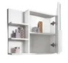 Spiegelschrank 60x50 Weiß, Badezimmerschrank mit Ablagen, Produktbild-Vorschau 7
