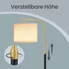 VASAGLE Stehlampe modern mit höhenverstellbarem Bogen, Produktbild-Vorschau 6