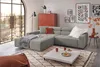 KAWOLA Sofa RENO Ecksofa Feincord grau Longchair links Produktbild-Vorschau 1