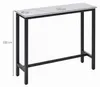 HOMCOM Bartisch Stehtisch mit Marmoroptik 120 x 40 x 100 cm Produktbild-Vorschau 3