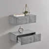 Wandregal 'Oslo' mit Schublade 2er Set 46x30x15cm Produktbild-Vorschau 1