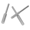 Three diamond-coated grinding bits with metal shafts are arranged in a cross shape on a white background. Produktbild-Vorschau