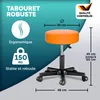 CASARIA® Lot de 2 tabourets de bureau oranges pivotant 360° Voir les images du produit 5