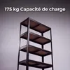 IvoQ Étagère de rangement noire - Étagère de stockage en Voir les images du produit 3