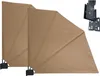 Two beige privacy screens with metal mounting brackets. Produktbild-Vorschau