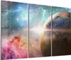 DEQORI Glasbild Echtglas 3x50x100 cm 'Farbige Galaxie' Produktbild-Vorschau 1