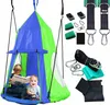 A children's swing tent with accessories laid out next to it. Produktbild-Vorschau