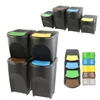 Poubelle- Set de 4 poubelles 120 L Système de tri des Voir les images du produit 1