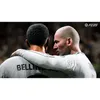 Two male soccer players embracing on a field. Produktbild-Vorschau