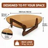 Vrygle Table Basse Ronde en Verre avec Pieds en Bois – Voir les images du produit 2