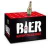 A beer advent calendar with a bottle of beer on top. Produktbild-Vorschau