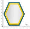 FURNLUX Specchio da parete Tony Yellow 75cm / Colore Anteprima dell’immagine prodotto 6