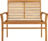 vidaXL Gartenbank mit Taupe Auflage 112 cm Massivholz Teak Produktbild-Vorschau 4