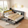 INONEFT čalúnená posteľ 140x190 cm s LED osvetlením a USB Náhľad obrázku produktu 2