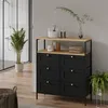 Komoda Vicco Belaro Czarny 80 x 95 cm z 6 szufladami, Model Podgląd zdjęcia produktu 3