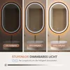 Badspiegel LED Oval 50 x 80 cm mit Beleuchtung - dimmbar, Produktbild-Vorschau 5