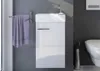 A modern bathroom sink cabinet with a faucet and a towel rack with a towel. Náhled obrázku produktu