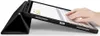 A hand is shown typing on a tablet that is in a black case, which is propped up by its cover. Podgląd zdjęcia produktu