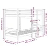 vidaXL Letto a castello bianco 90x200 cm in legno massiccio Anteprima dell’immagine prodotto 8