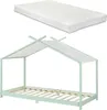 Kinderbett 'Brome' Hausbett mit Matratze 90 x 200 cm Produktbild-Vorschau 3