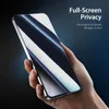 A hand holds a smartphone with a privacy screen protector applied. Produktbild-Vorschau