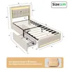 INONEFT Polsterbett 90x200 mit Stauraum, Jugendbett mit LED Produktbild-Vorschau 6