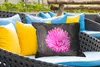 MuchoWow® Outdoor Kissen - Blumen - Aquarell - Rosa - 50x30 Produktbild-Vorschau 4