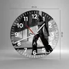 Wanduhr - Rund - Glasuhr - Fotografie Mode Frau - 40x40cm - Produktbild-Vorschau 3