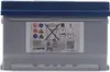 A Varta car battery with various warning and informational symbols on its label. Produktbild-Vorschau